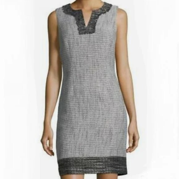 Karl Lagerfeld Dresses & Skirts - Karl Lagerfeld Tweed Office Business Casual Old Money Preppy Sheath Dress 4